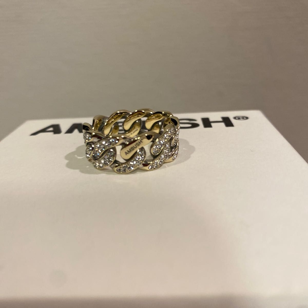 AMBUSH PAVE CLASSIC CHAIN RING アンブッシュ　リング　指輪　XL 定価59,400円