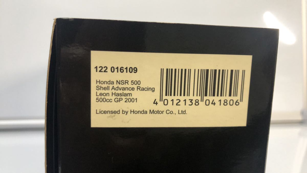 ミニチャンプス 1/12 Honda NSR500 Shell Advance Racing Leon Haslam 500cc GP 2001（122 016109）美中古品_画像7