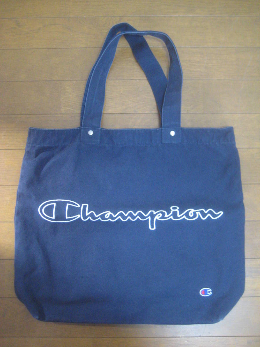 一点物!! Champion チャンピオン ビッグロゴ 大型 トートバッグ_画像1