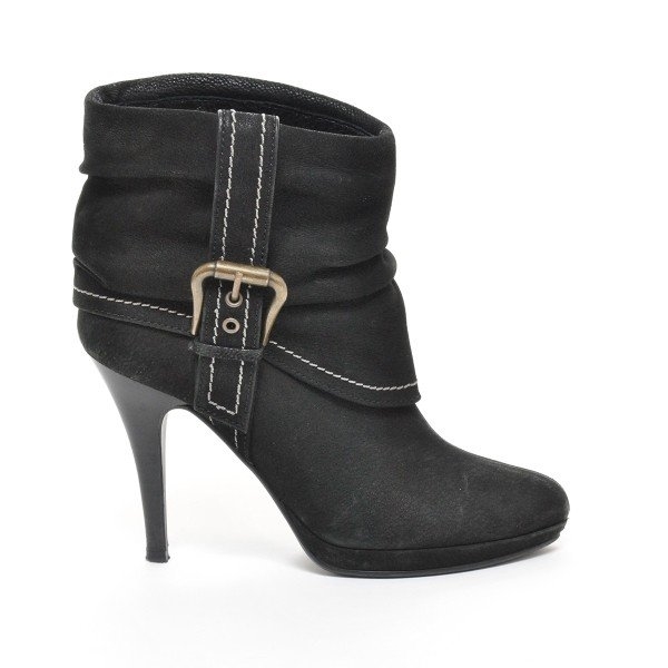 *200272 DIANA Diana 0 leather short boots size 24.0cm lady's black ( black ) plain 
