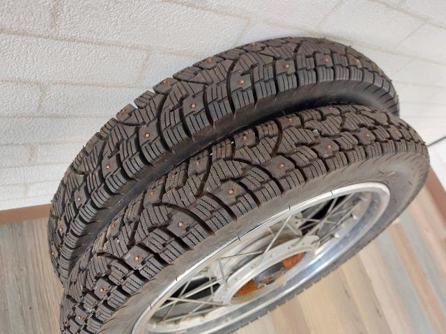 郵政カブ　MD50 　タイヤホイール　前後セット　スパイクタイヤ　MAXXIS 2.75-14　41P 2021年製_画像9