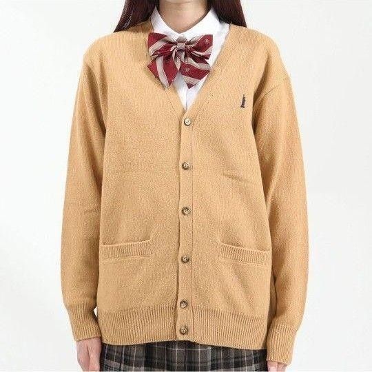 【ブラック】イーストボーイ スクールカーディガン 女子高生制服 羊 毛100% 11号 大きめサイズ 学生服 EASTBOY 長袖