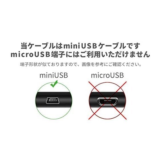 ★送料250円★新品★miniUSBケーブル USB2.0 USBケーブル 0.6m タイプAオス - miniBオス １本 TM-03_画像3
