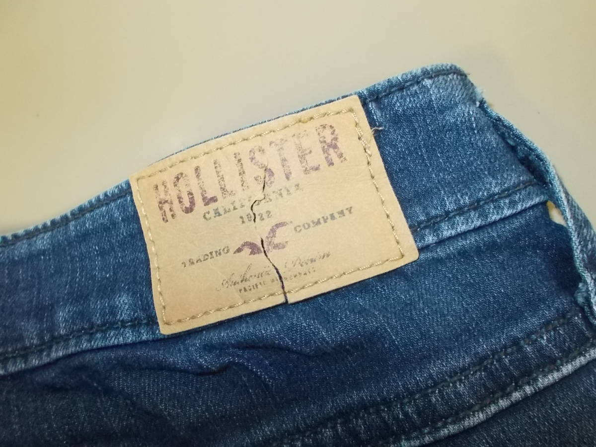 e628◆HOLLISTER スキニージーンズ◆w26 インディゴブルー ホリスター ストレッチ スキニーデニム 細身 タイト 古着 5J_画像5