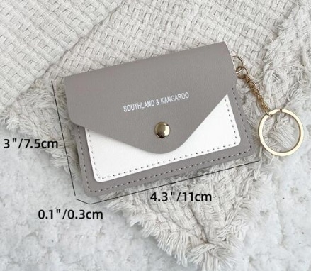 # new goods # pass case ticket holder [ light gray ] change purse .# coin * card-case # Mini purse light small lady's Mini wallet PU leather 