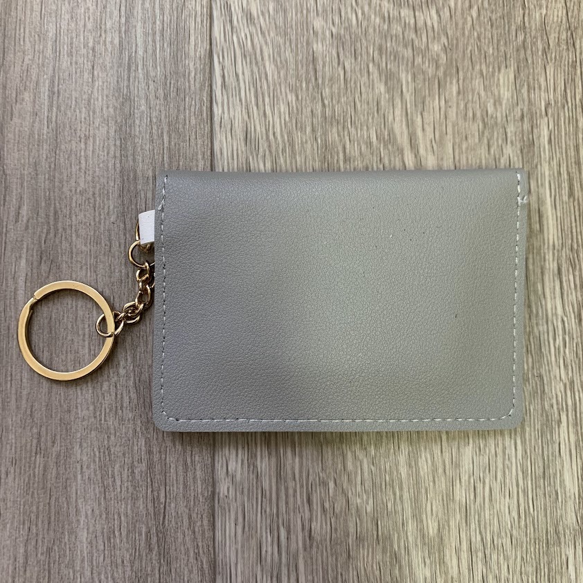 # new goods # pass case ticket holder [ light gray ] change purse .# coin * card-case # Mini purse light small lady's Mini wallet PU leather 