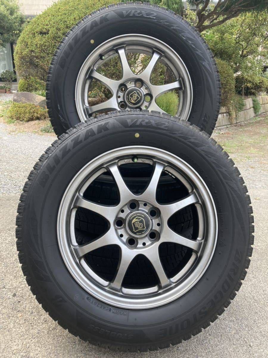 195/65R15 BRIDGESTONE BLIZZAK VRX2 バリ山 アルミ付 4本セット 倉庫