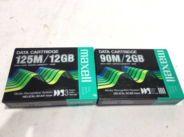 ■8931■未使用■maxell 125M/12GB 90M/2GB マクセル DATカセットテープ DATテープ_画像1