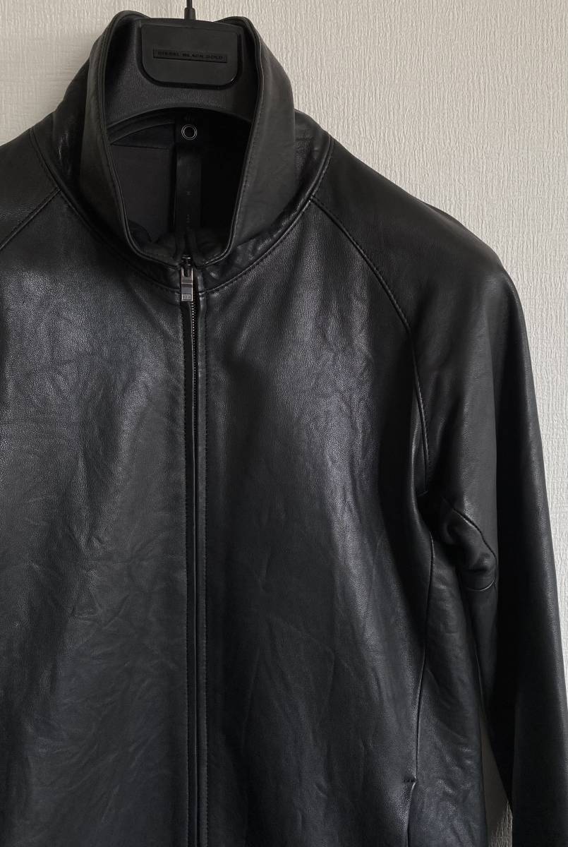 定価143,000円wjk/SPANISH RAM RIB JERSEY JACKET 羊革ライダースジャケット BLACKカルペディエムma+AKM1piuBACKLASHjunhashimoto_画像3