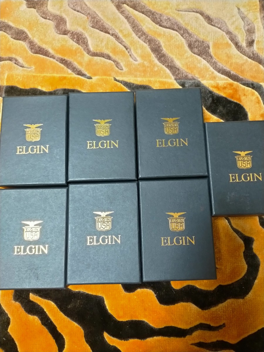 ELGIN 時計用空箱　７個セット 中古品　中スポンジ２個欠品