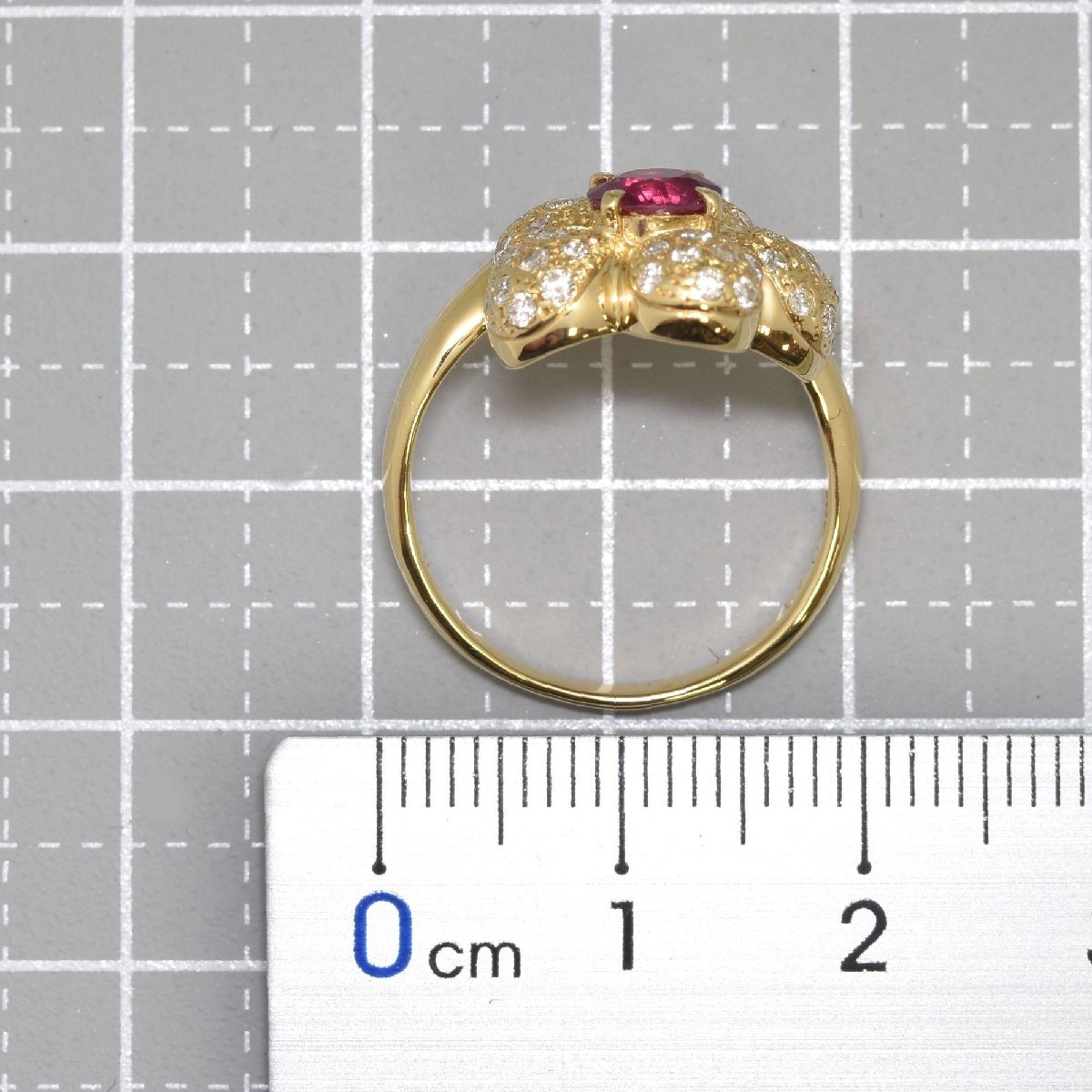 速くおよび自由な ☆ 5.5g D0.48ct R0.73ct ルビーリング 仙台☆質