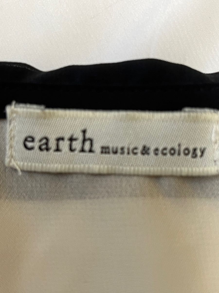 earth music & ecology レース プリーツ 半袖ブラウス