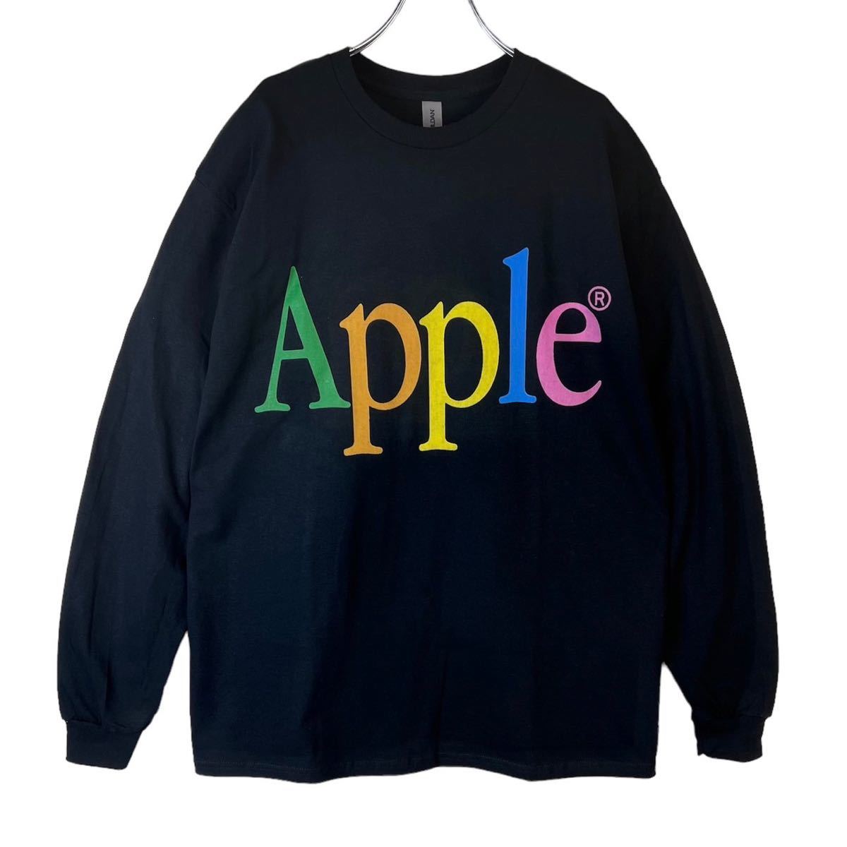 アップル Mac APPLE ロンTシャツ 企業 黒 ブラック 大判 デカロゴ 製 90s USA アメリカ 00s y2k 野村訓市 Marlboro _画像2