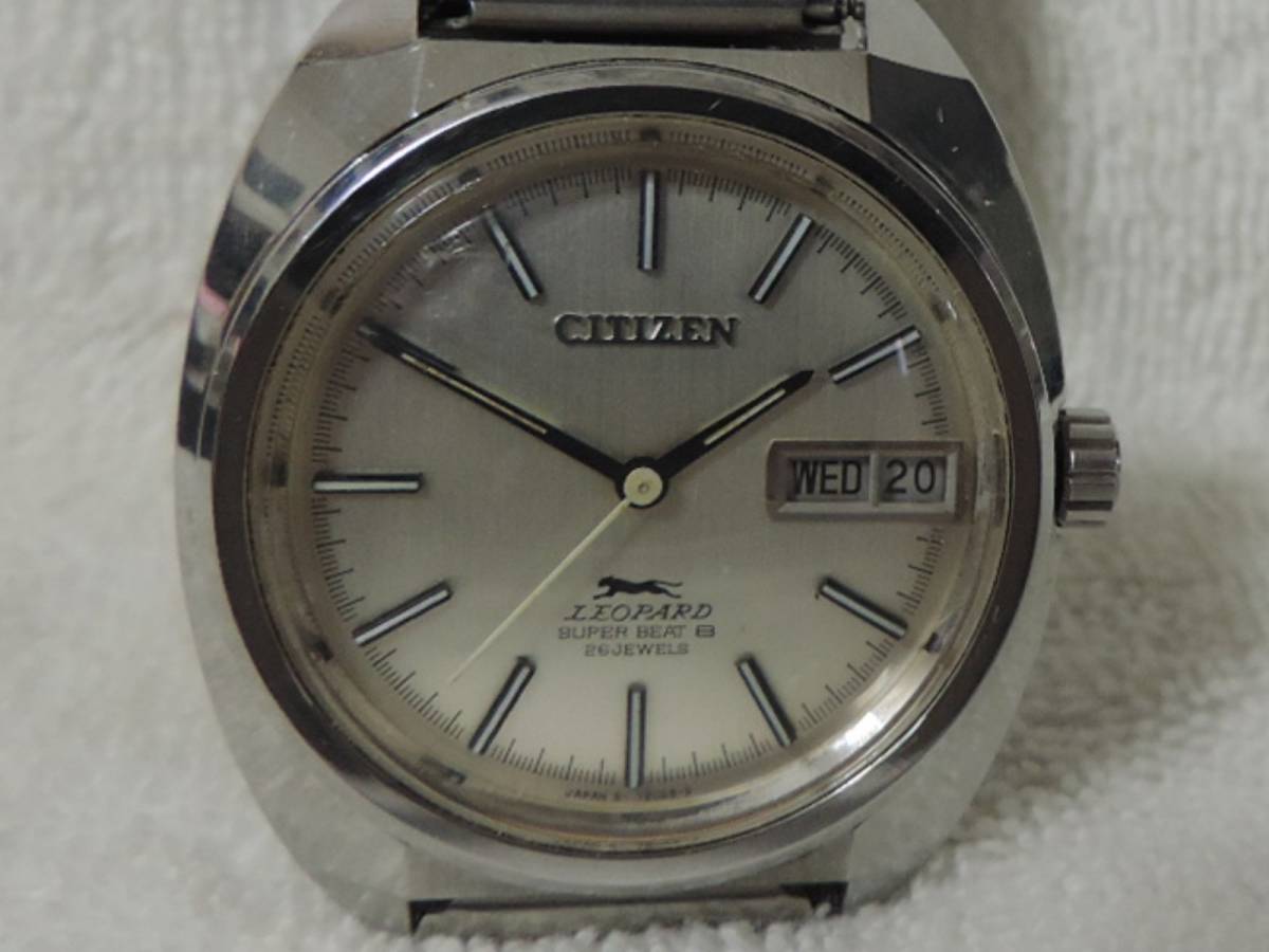 レビュー高評価の商品! 8・4-720393 BEAT SUPER LEOPARD CITIZEN Y 自動巻メンズ 26石 その他