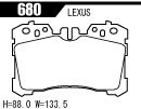 ACRE アクレ ブレーキパッド ダストレスリアル フロント用 レクサス LS460 USF45 H18.9～H29.10 4WD 4.6L_画像2