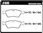 ACRE アクレ ブレーキパッド ZZC 前後セット Rクラス (W251) Ｒ500 4マチック 251075 H18.3～H19.10 4WD 5.0L_画像2