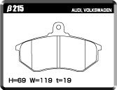 ACRE アクレ ブレーキパッド PC2600 フロント用 ゴルフ (3) GTi 16V 1HABF H5.10～H8.9 FF 2.0L_画像2