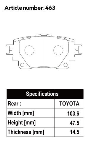 ACRE アクレ ブレーキパッド レーシングプロ リア用 レクサス IS300h AVE30 R2.11～ FR 2.5L