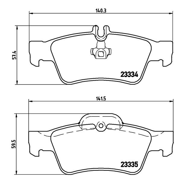 brembo ブレンボ ブラックブレーキパッド リア用 メルセデスベンツ CLSクラス シューティングブレーク (X218) 218901C H27.3～ CLS220d_画像3