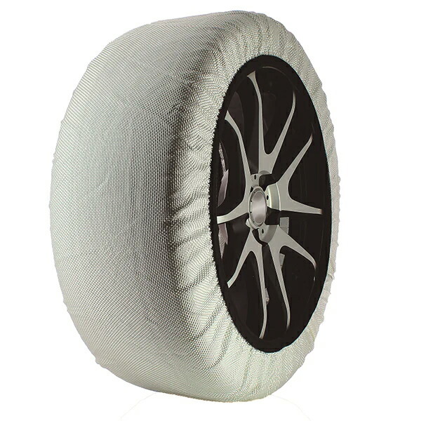 ISSE イッセ スノーソックス スーパーモデル タイヤサイズ175/60R13に対応 高品質タイプ ホワイト (サイズ54/2個入り) 布製タイヤチェーン_画像1