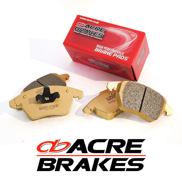 ACRE アクレ ブレーキパッド ユーロストリート フロント用センサー付 ボーラ V6 4モーション 1JAUEF 1JBDEF H12.11～H18.2 4WD 2.8L_画像1