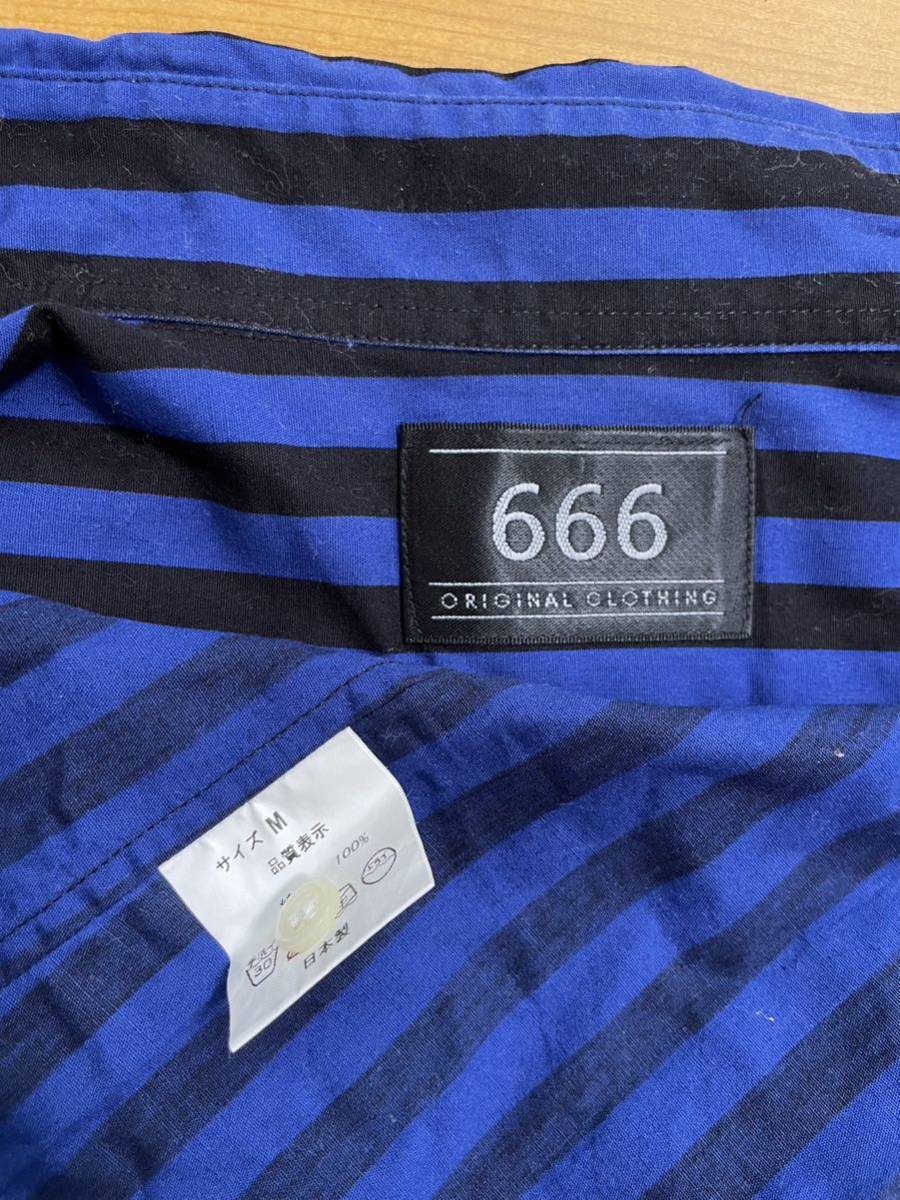 666 ストライプシャツ パンク ロック　_画像2