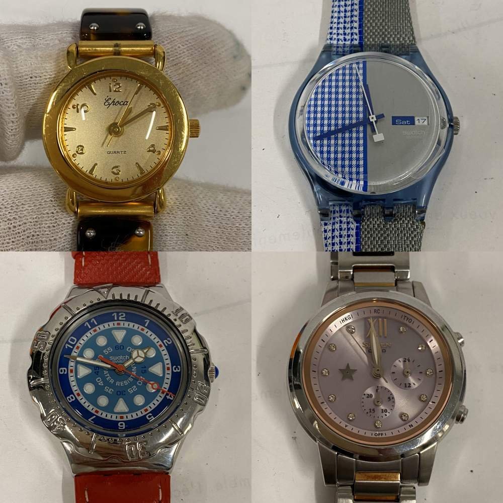 【まとめ】ジャンク品 腕時計 ＜時計＞ メンズ レディース ベルト SEIKO CASIO CITIZEN SWATCH BULOVA DIESEL RADO LONGINES 等_画像4