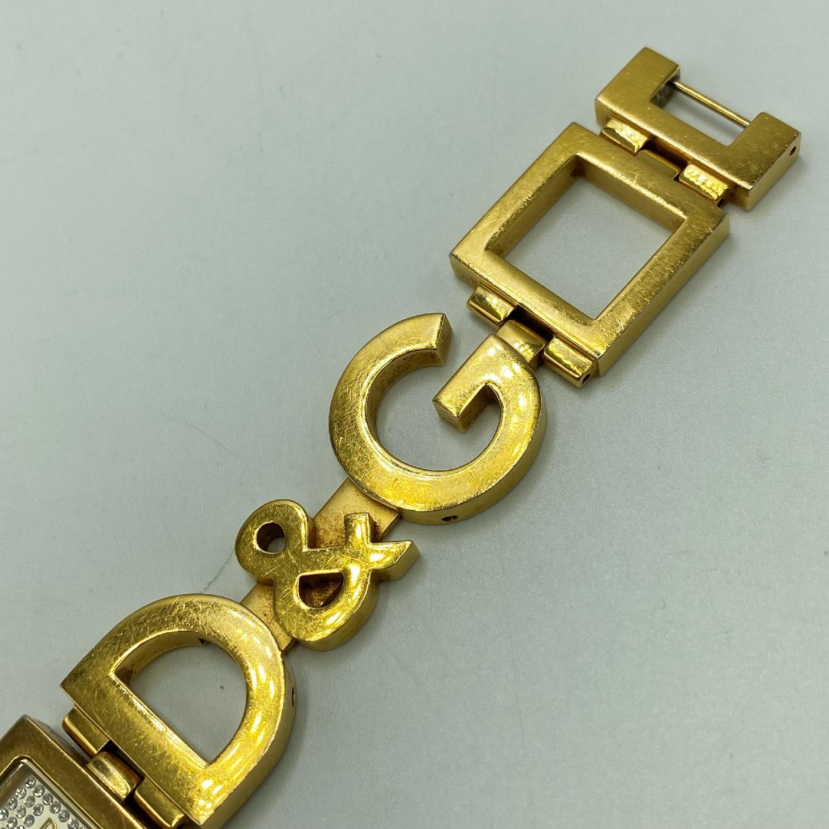 DOLCE &GABBANA TIME ＜腕時計＞D&G ドルチェ＆ガッバーナ クォーツ ゴールド レディース ブランド 動作品 ブレスレット アクセサリー_画像6