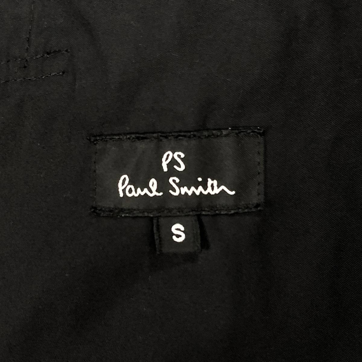 ★PS Paul Smith★Sサイズ ピーエス ポールスミス メンズ 黒色 ブラック トレンチコート ロングコート コート アウター J013_画像6