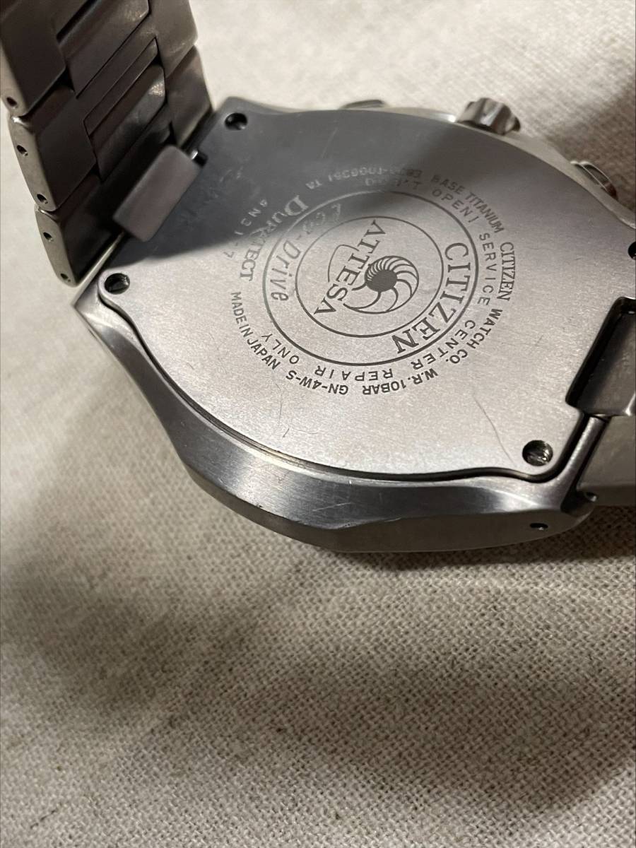 CITIZEN 時計　　E600-T006361　電波ソーラー　チタン製　/ジャンク/美品_画像8