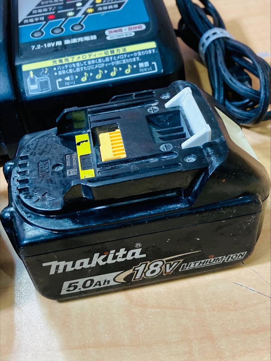 makita/マキタ 充電式インパクトドライバ TD170D & 急速充電器 DC18RC & バッテリ BL1860B & バッテリ BL1850 中古動作品 最低落札設定無し_画像6