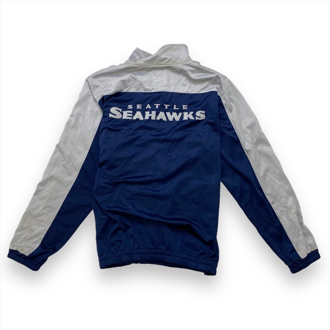 ジャージ ネイビー 古着 メンズ XL NFL フルジップ 袖リブ 裾リブ シアトル・シーホークスの画像3