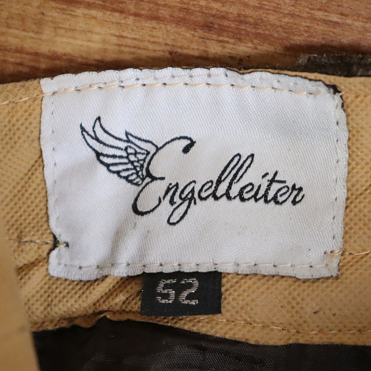 K9T/s8.29-4　ドイツ　Engelleiter　レダーホーゼン　サスペンダー　レザーパンツ　本革　刺繍　皮パンツ　革パンツ　サイズ52_画像7
