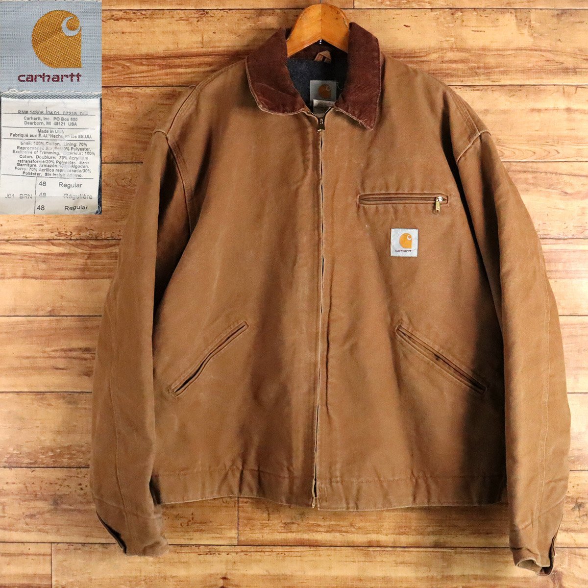 K1T/R10.12-3 米国製 Carhartt カーハート デトロイトジャケット 48