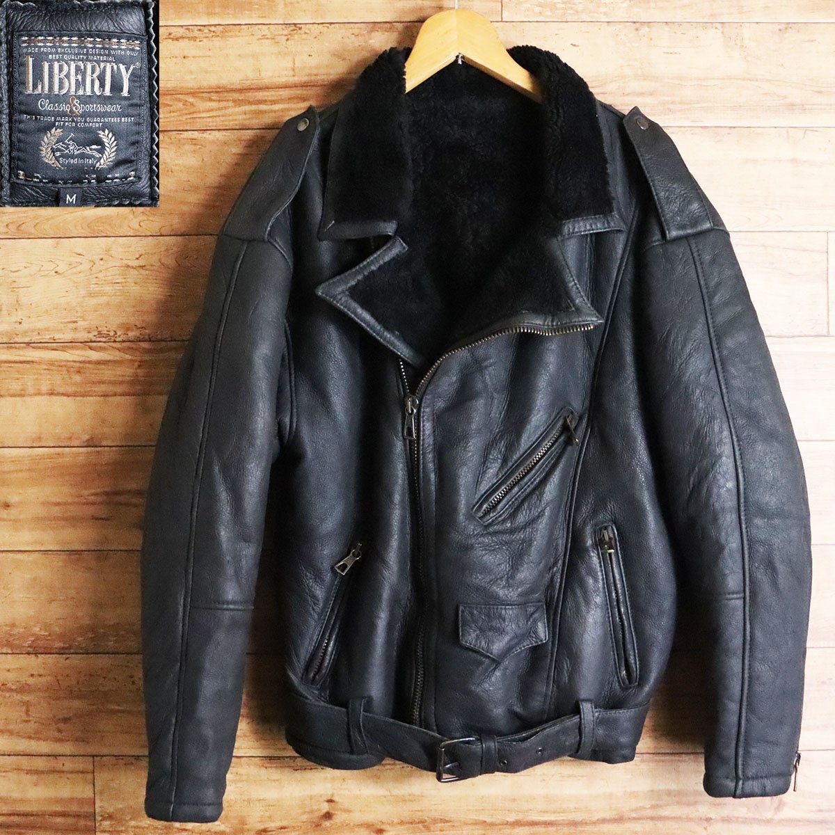 $2K/S6.1-3 LIBERTY ムートンジャケット ダブルライダースジャケット