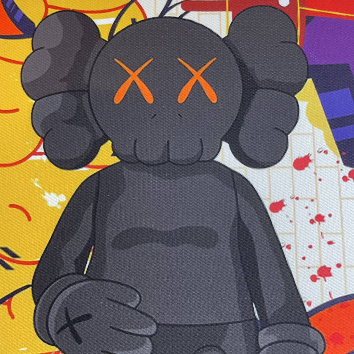 【黒額付きポスター】KAWS(カウズ)14 ベアブリック(A4サイズ)_画像3