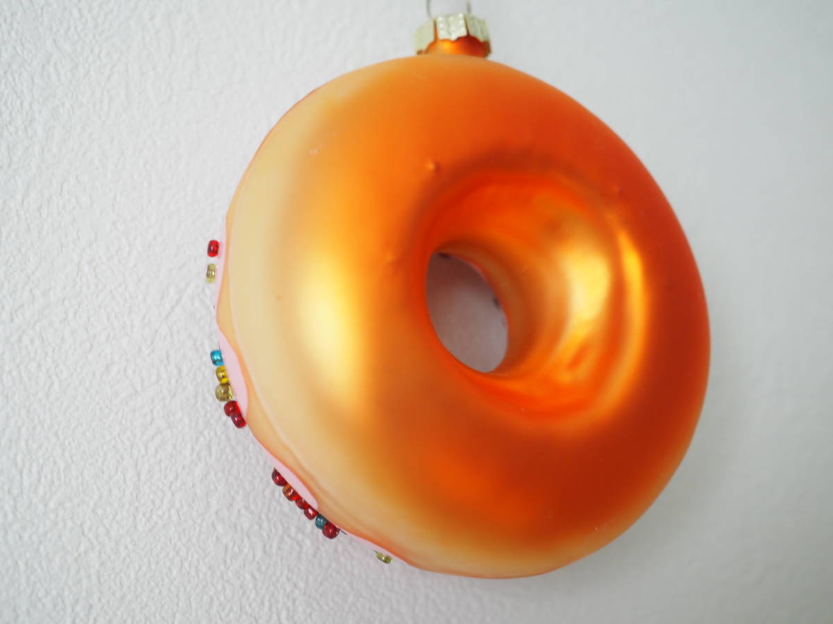 【Donuts】ストロベリーリング ドーナツ　ガラス クリスマス オーナメント Glass Holiday Ornament_画像4