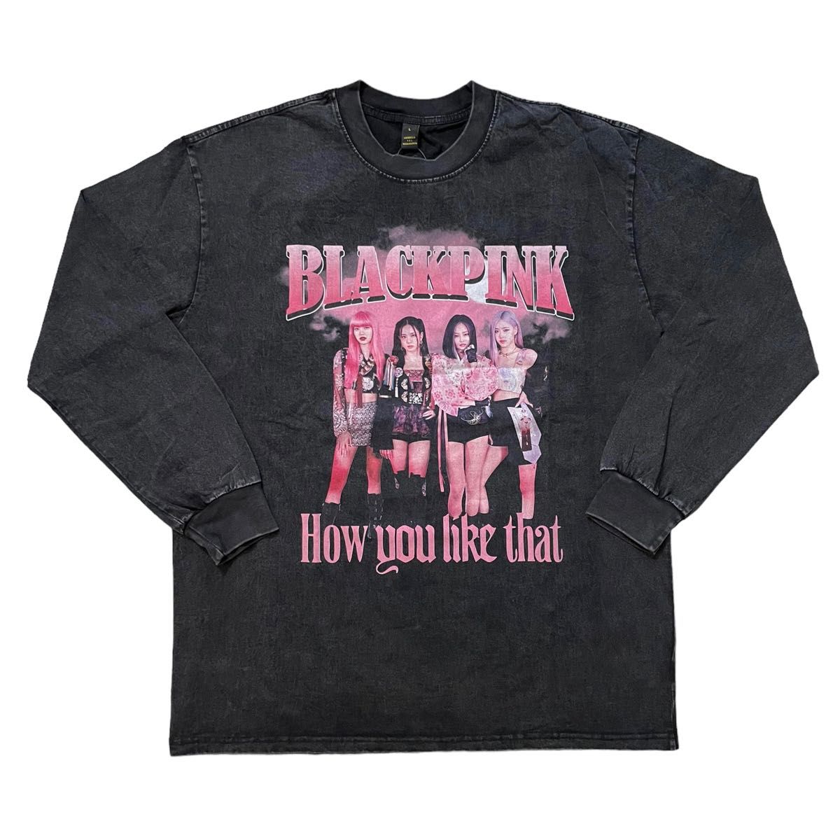 BLACKPINK ブラックピンク ロンT 長袖Tシャツ　ブラック　XL