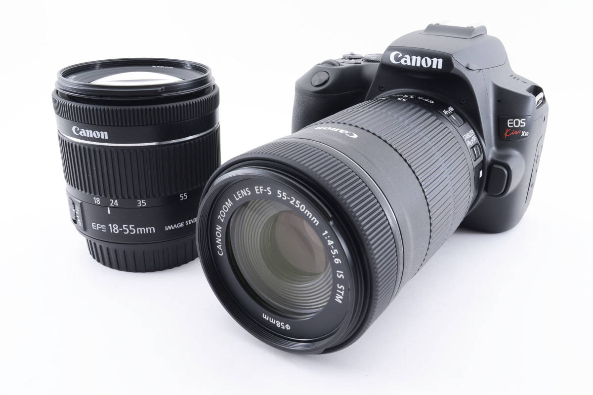 Canon EOS Kiss X10 ZOOM LENS EF-S 55-250mm 1:4-5.6 IS STM 18-55mm