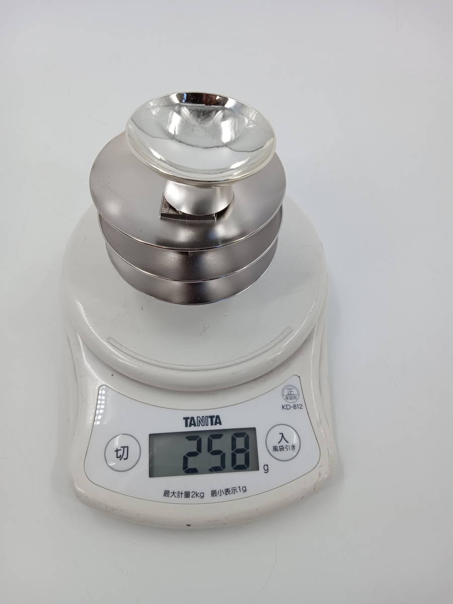 △Y177 【24KGP/SP-3/SP】メッキ金盃銀盃 酒器 おまとめ総重量約2658g 約2.6kg_画像3