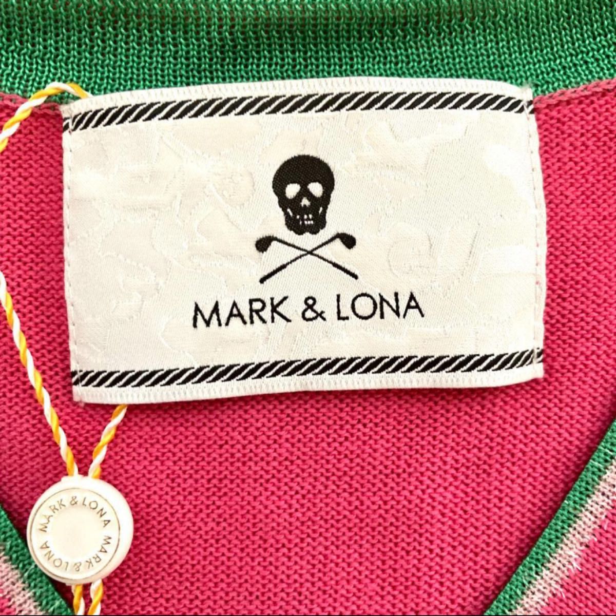 ◆新品◆ ティー付き mark&lona マークアンドロナ レディース ニット セーター Ｓサイズ ゴルフウェア 秋冬 派手
