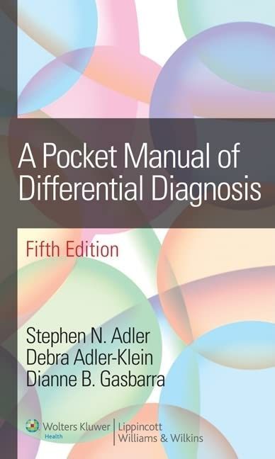 [A11495775]A Pocket Manual of Differential Diagnosis Adler， Stephen N.、 Adl
