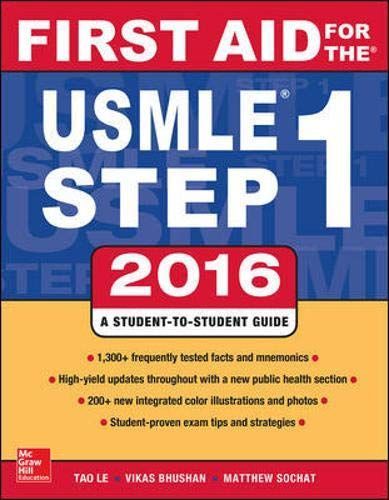 [AF19092201-2660]First Aid for the USMLE Step 1 2016 Le， Tao， M.D.、 Bhushan_画像1