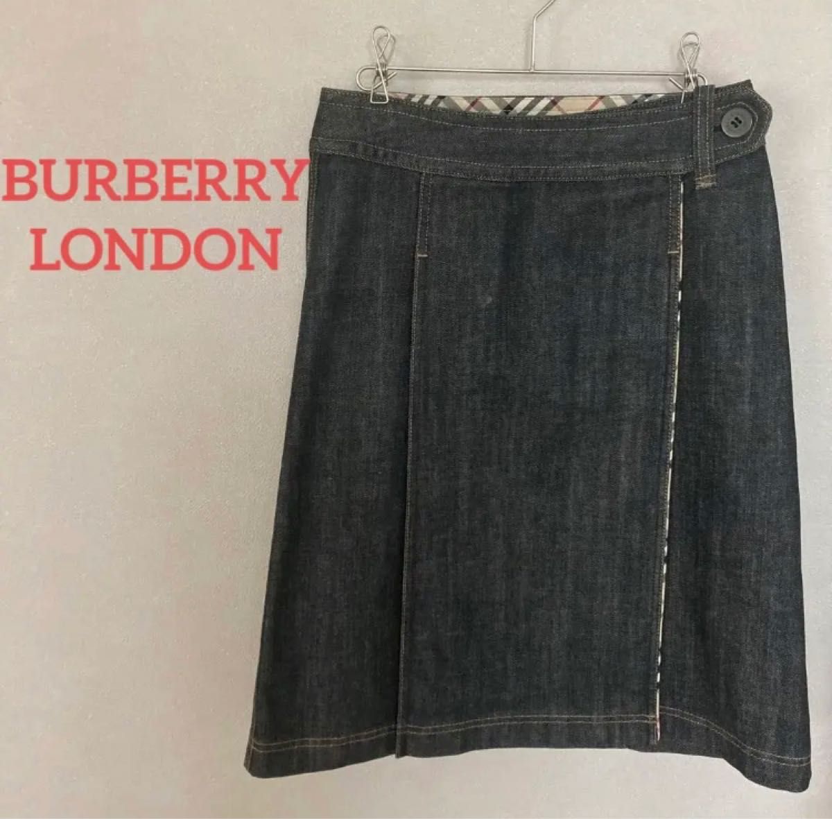 BURBERRY LONDON バーバリー ロンドン デニム巻きスカート 36 BURBERRY LONDON バーバリー ロンドン デニム巻きスカート 36