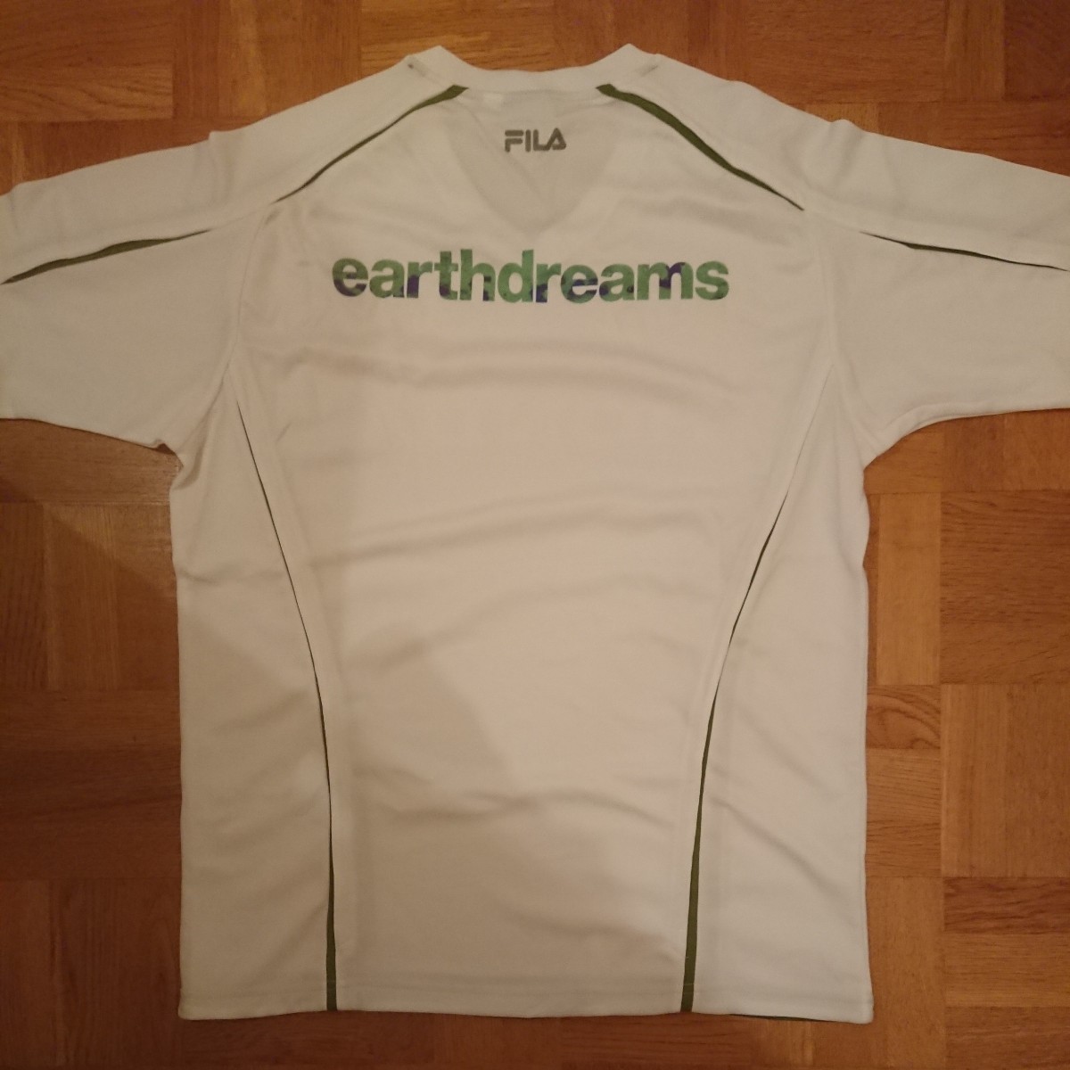 非売品 2007 earthdreams ホンダ レーシング F1チーム 支給品 半袖 Tシャツ 2XLサイズ FILA HONDA The Power of Dreams バトン バリチェロ _画像4