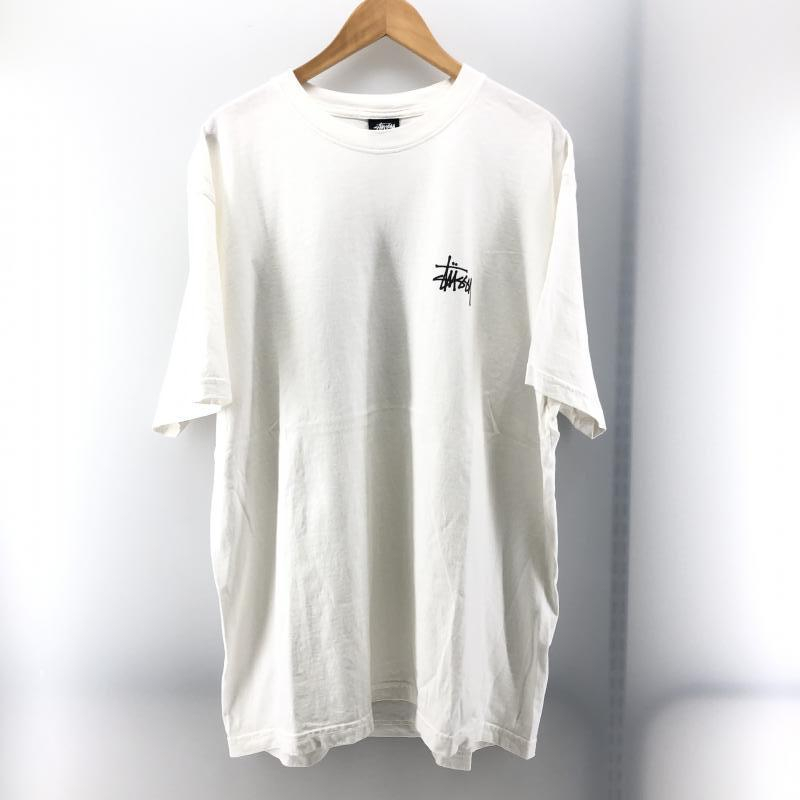 【中古】STUSSY スカルプリントTシャツ XL ホワイト　ステューシー[240024426510]
