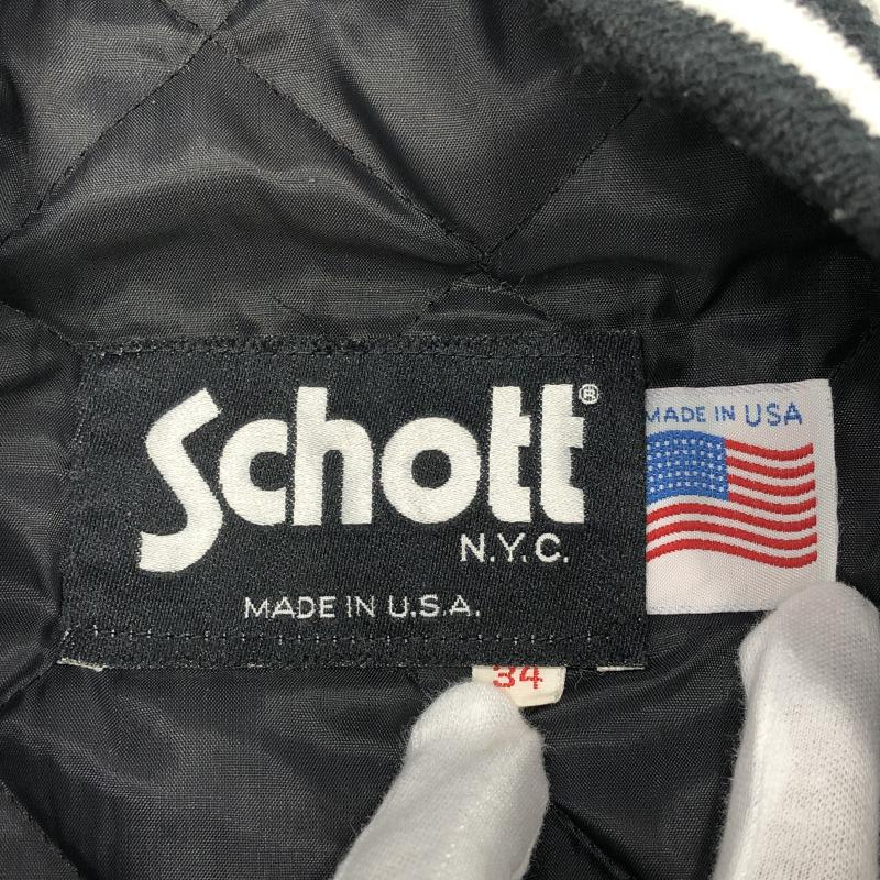 【中古】SCHOTT 90s USA製 レザー切り替えスタジャン サイズ34　ショット[240024428068]_画像4