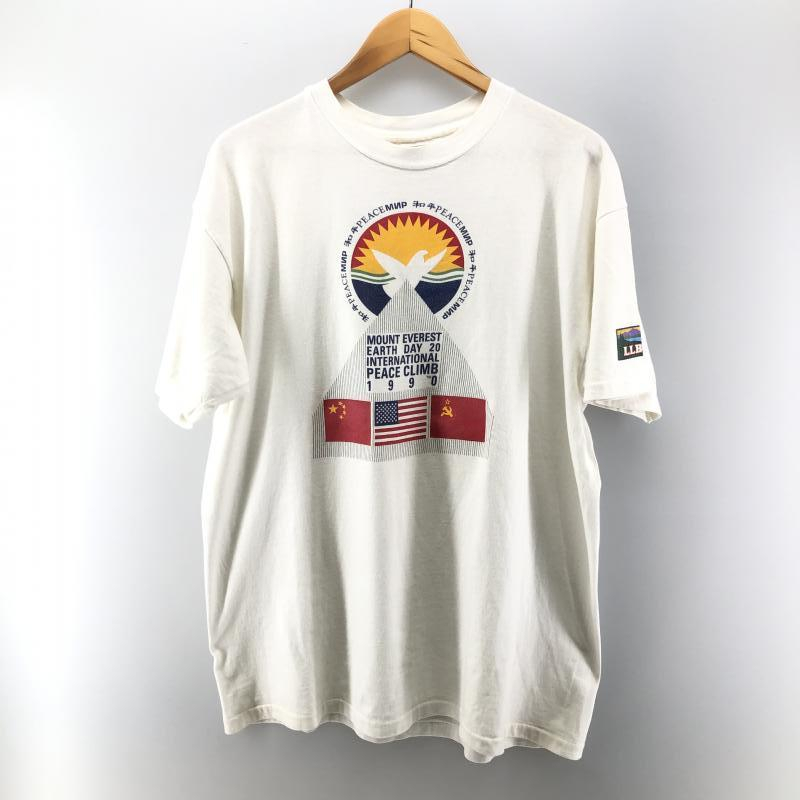 【中古】L.L.Bean 90s エベレストTシャツ XL ホワイト　エルエルビーン[240024430349]