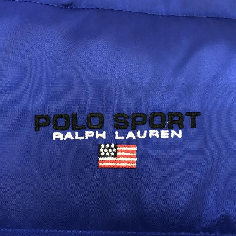 【中古】POLO SPORT ダウンベスト ブルー サイズL △状態考慮　ポロスポーツ[240024433070]_画像9