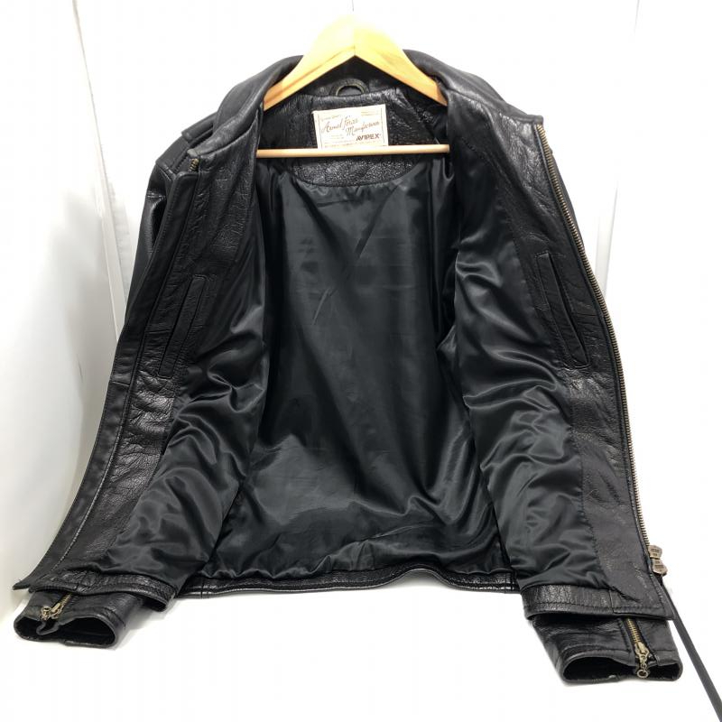 【中古】AVIREX ゴートスキン レザージャケット サイズ40 ブラック 6141053　アヴィレックス[240024438816]_画像5